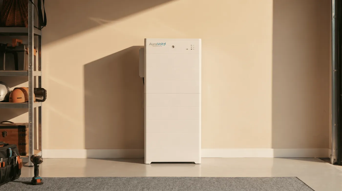 AuraVolt thuisbatterij in een woning