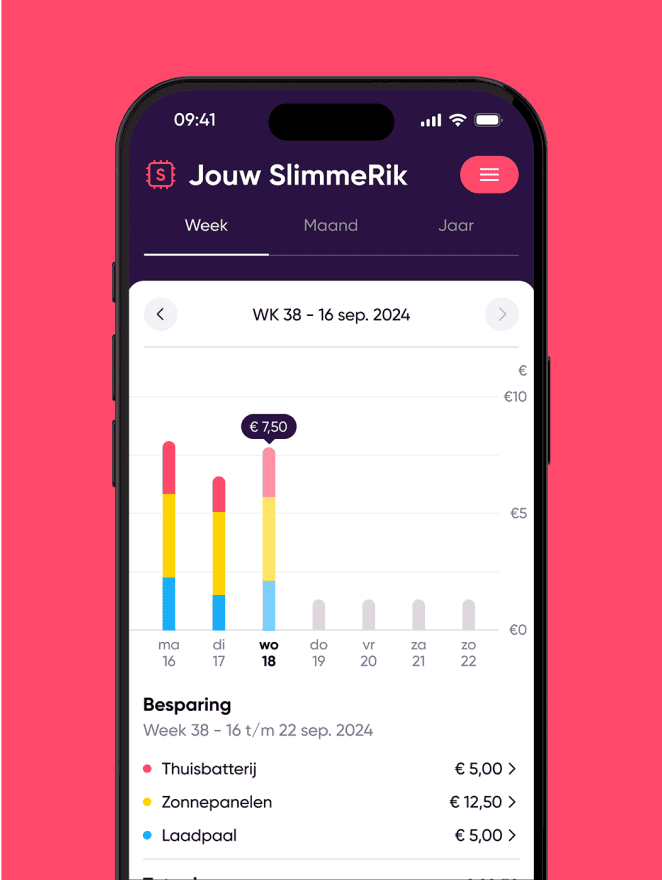 Altijd live controle via de Slimmerik-app